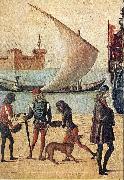 CARPACCIO, Vittore Arrival of the English Ambassadors (detail) f oil painting artist